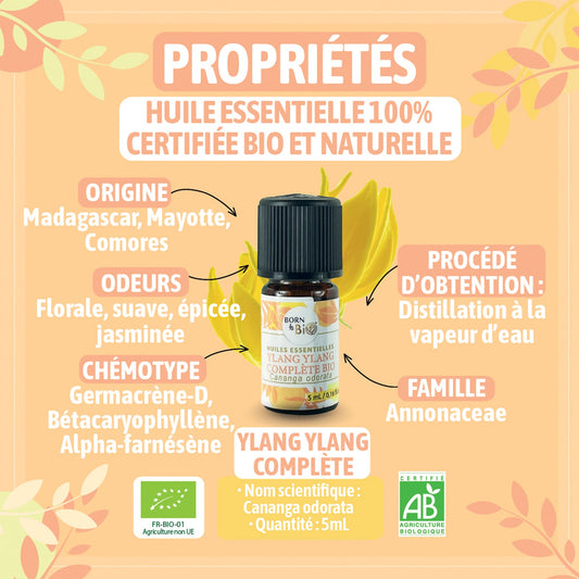 Huile Essentielle d'Ylang Ylang Complète Bio