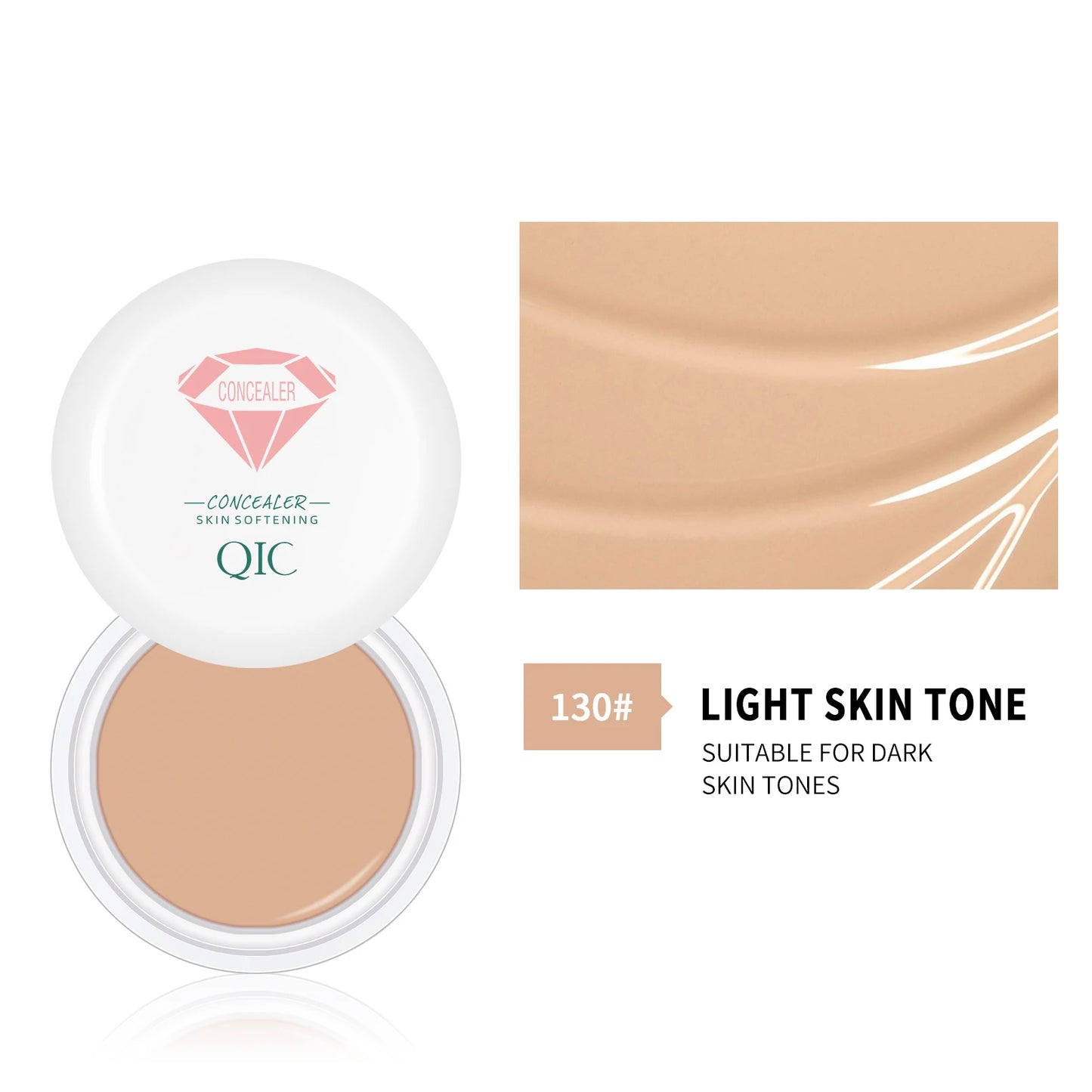 Crème correctrice QIC résistante à l'eau - Couverture totale, longue tenue