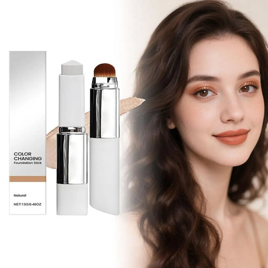 Stick Fond de Teint 2-en-1 Changeant de Couleur – Léger, Hydratant & Lumineux, Tous Types de Peau