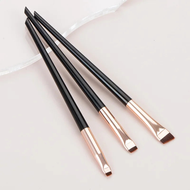 Set 3 Pinceaux Yeux Professionnels – Eyeliner, Sourcils & Ombre à Paupières