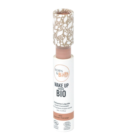 Anticernes Liquide Certifié Bio – Fini Satiné, 3 Teintes
