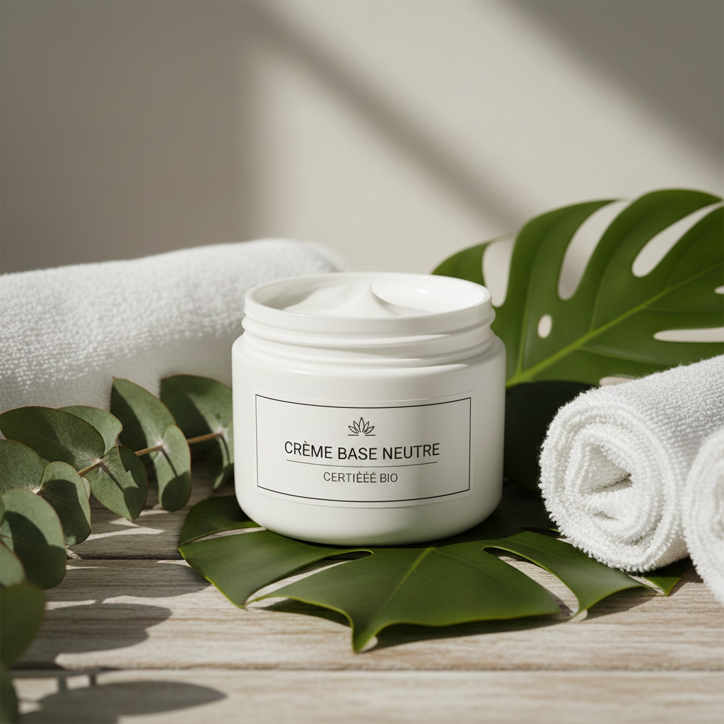 Crème Base Neutre Bio - Ambiance bois et plantes