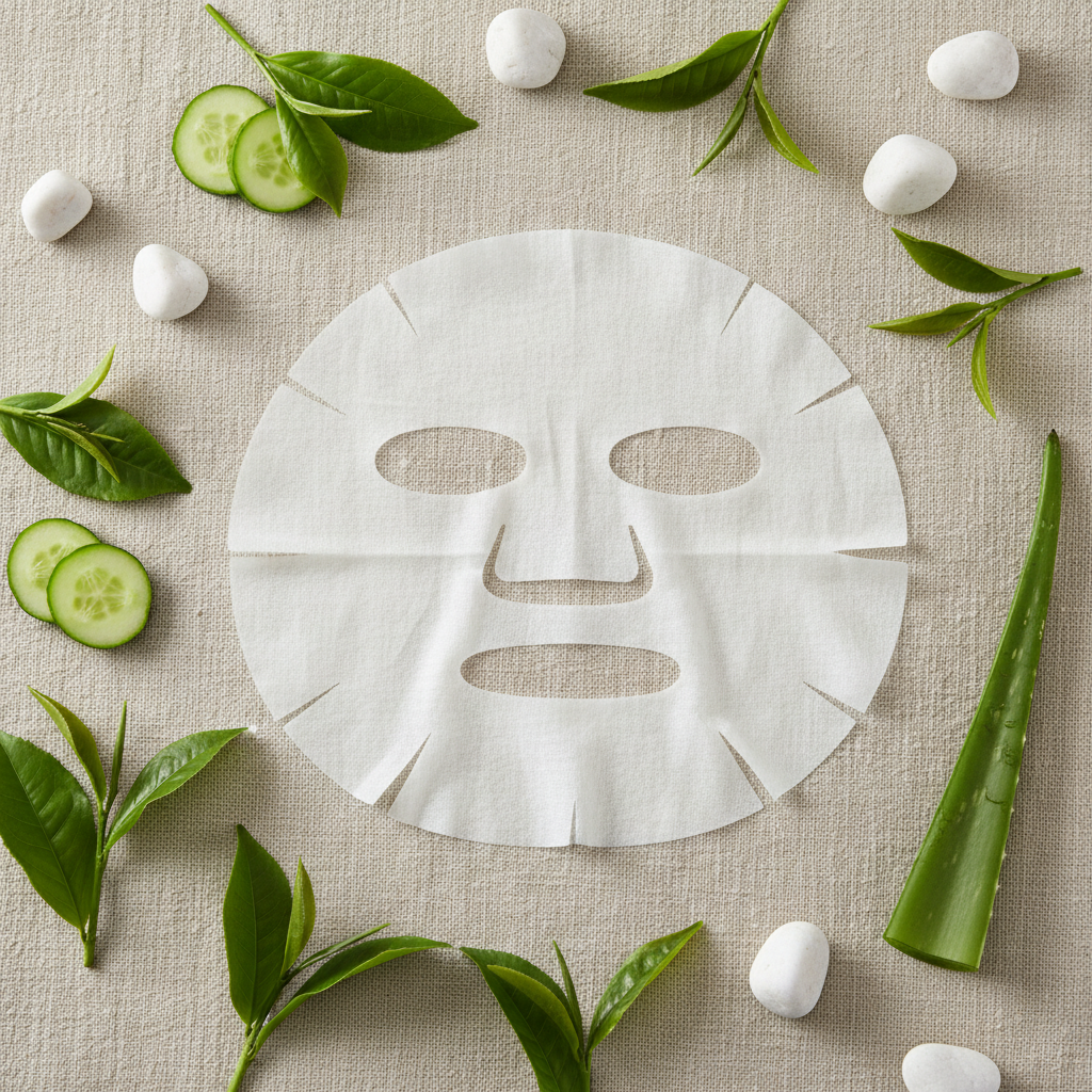 Masque Dynamisant Bio - Flat lay botanique