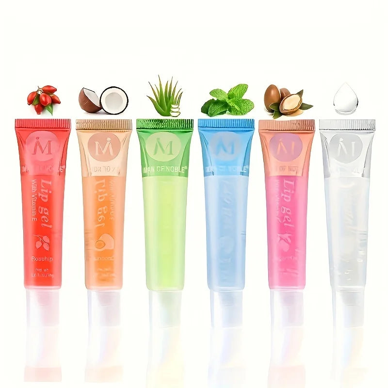 Lot de 6 Gloss Hydratants Transparents – Huiles à Lèvres Repulpantes