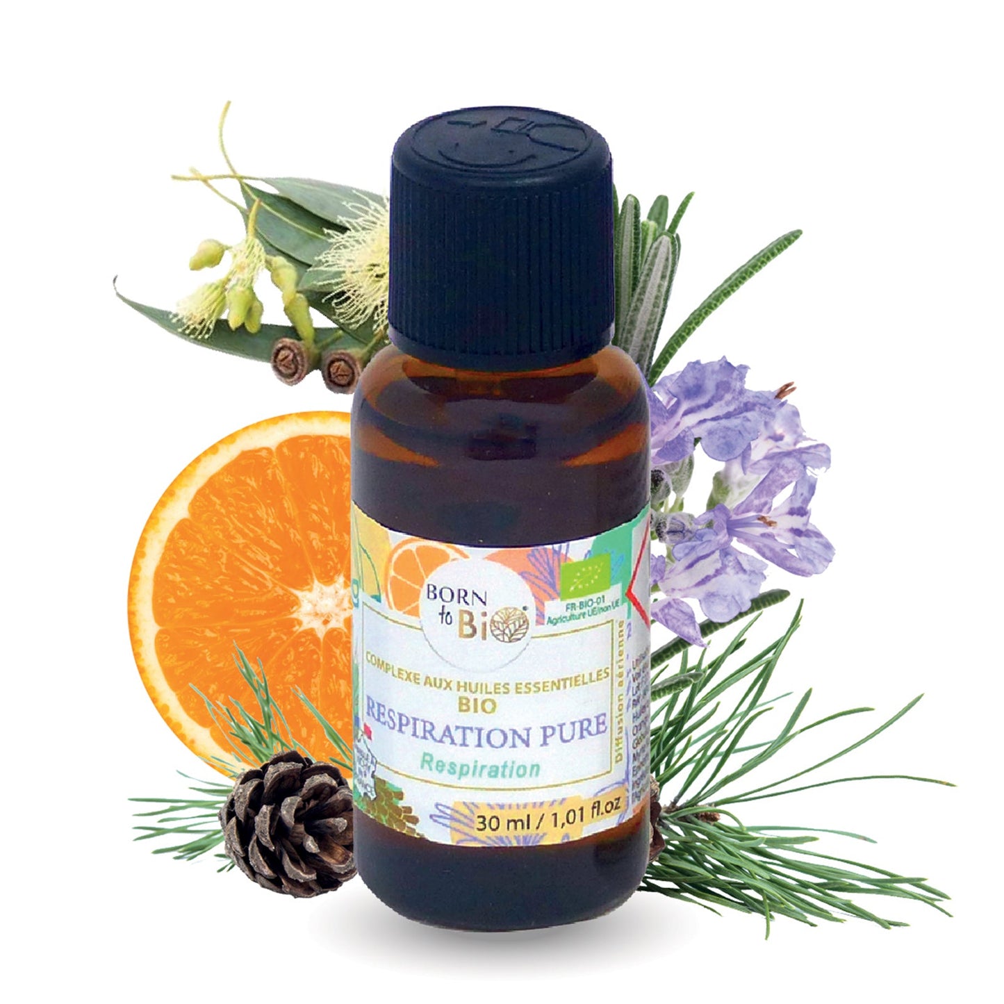 Respiration Pure – Complexe Huiles Essentielles Bio 30ml | Born to Bio