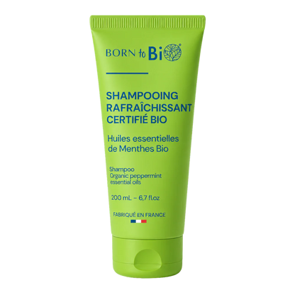 Shampooing Rafaîchissant à la Menthe Verte Certifié Bio – Cheveux Tonifiés