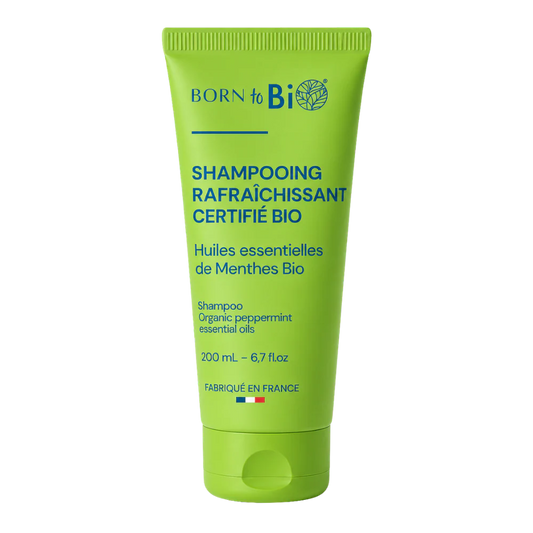 Shampooing Rafaîchissant à la Menthe Verte Certifié Bio – Cheveux Tonifiés