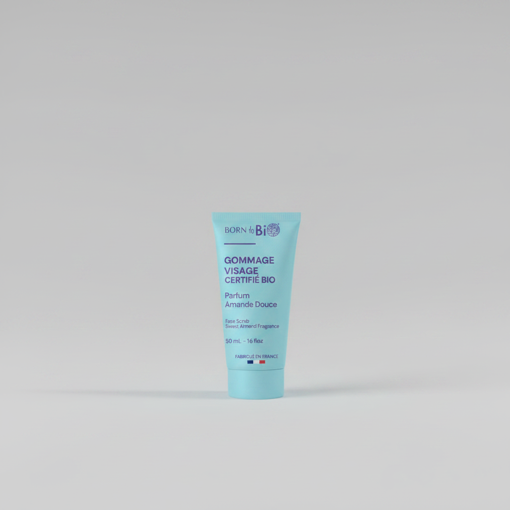 Gommage Visage à l’Amande Douce Certifié Bio – Exfoliant Doux