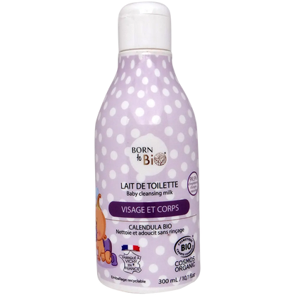 Lait de Toilette Bébé Certifié Bio – Nettoyant Doux Corps, Visage & Siège