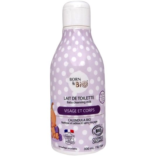 Lait de Toilette Bébé Certifié Bio – Nettoyant Doux Corps, Visage & Siège