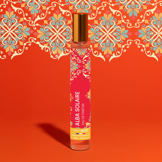 Alba Solaire – Eau de Parfum Bio 30ml – Floral Poudré & Ambré | Born to Bio Born to Bio