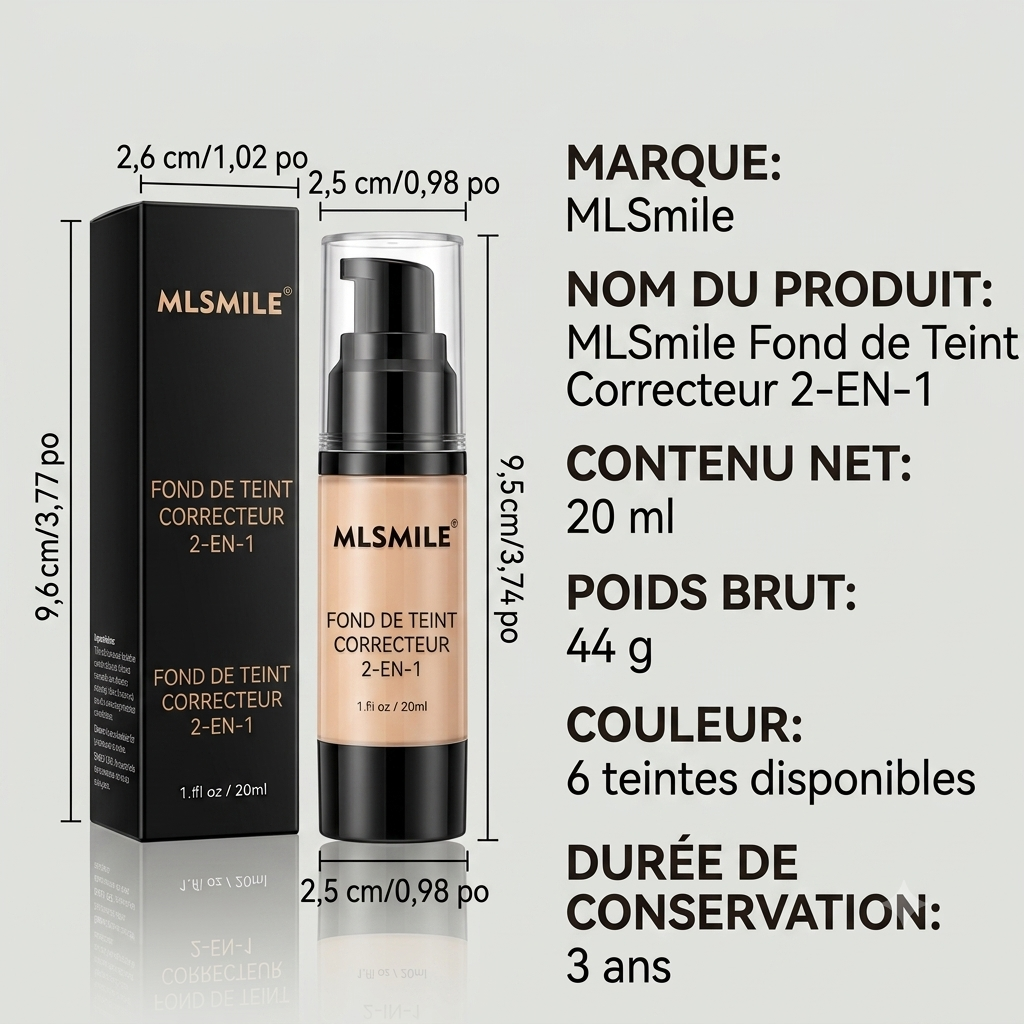 Fond de Teint Crème Matifiant BB Cream – Couvrance Totale, Waterproof & Longue Tenue