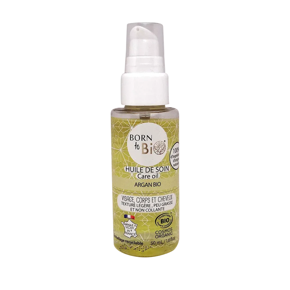 Huile de Soin à l’Argan Certifiée Bio – Visage, Corps & Cheveux Born to Bio
