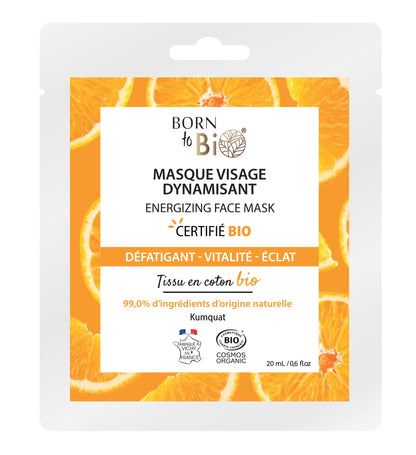 Masque Visage Dynamisant en Coton Certifié Bio – Éclat & Vitalité