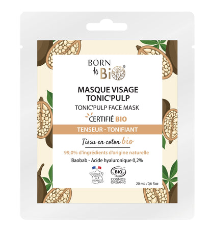 Masque Visage Tonic'Pulp en Coton Certifié Bio – Soin Cocooning