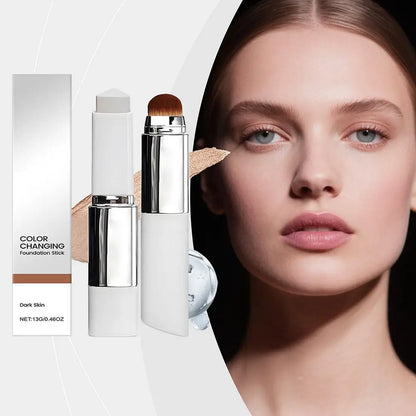 Stick Fond de Teint 2-en-1 Changeant de Couleur – Léger, Hydratant & Lumineux, Tous Types de Peau