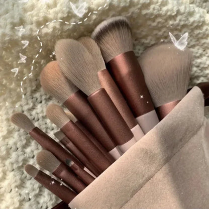 Kit Pinceaux Maquillage Professionnel – 13 ou 22 Pièces, Poils Synthétiques Doux