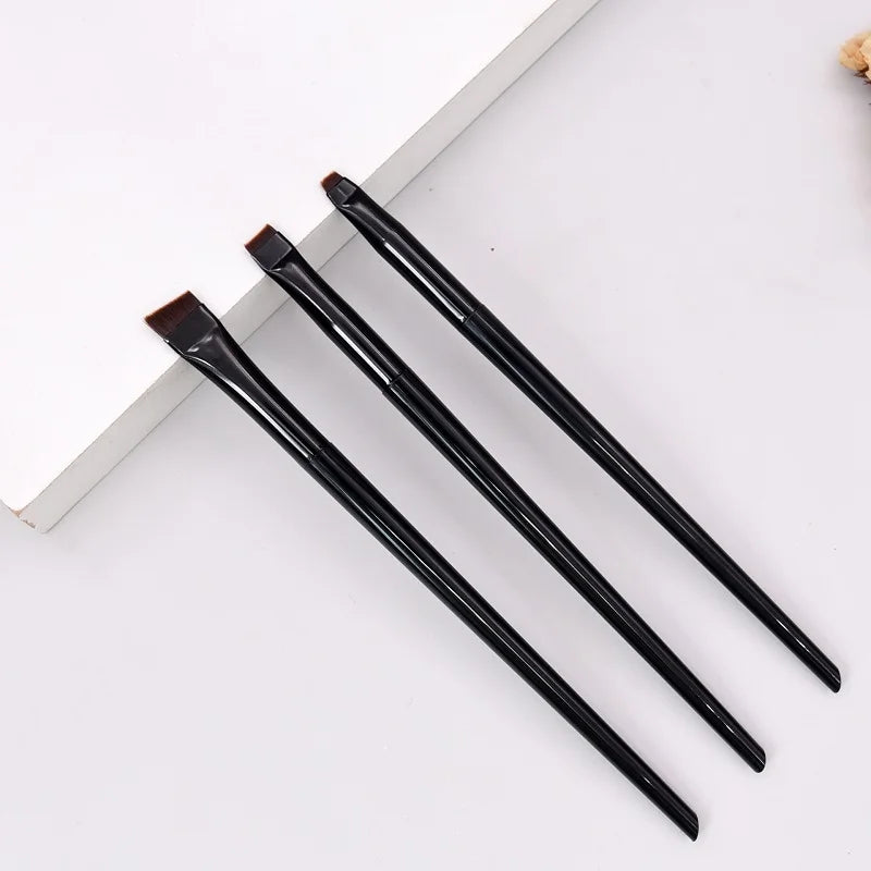 Set 3 Pinceaux Yeux Professionnels – Eyeliner, Sourcils & Ombre à Paupières