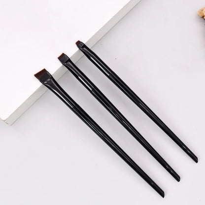 Set 3 Pinceaux Yeux Professionnels – Eyeliner, Sourcils & Ombre à Paupières