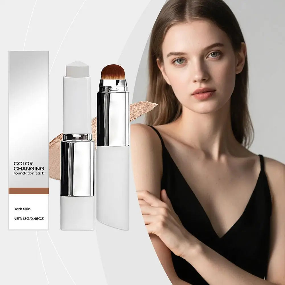 Stick Fond de Teint 2-en-1 Changeant de Couleur – Léger, Hydratant & Lumineux, Tous Types de Peau