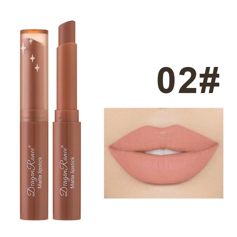 Rouge à Lèvres Mat Nude Pink – 12 Teintes, Longue Tenue & Waterproof