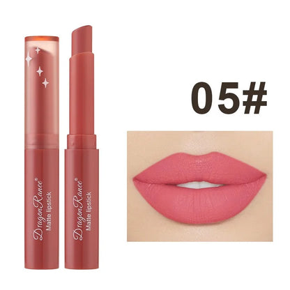 Rouge à Lèvres Mat Nude Pink – 12 Teintes, Longue Tenue & Waterproof