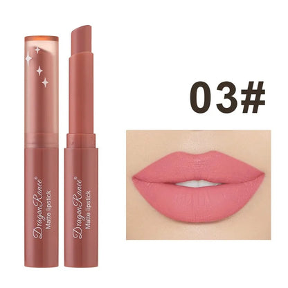 Rouge à Lèvres Mat Nude Pink – 12 Teintes, Longue Tenue & Waterproof