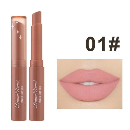 Rouge à Lèvres Mat Nude Pink – 12 Teintes, Longue Tenue & Waterproof