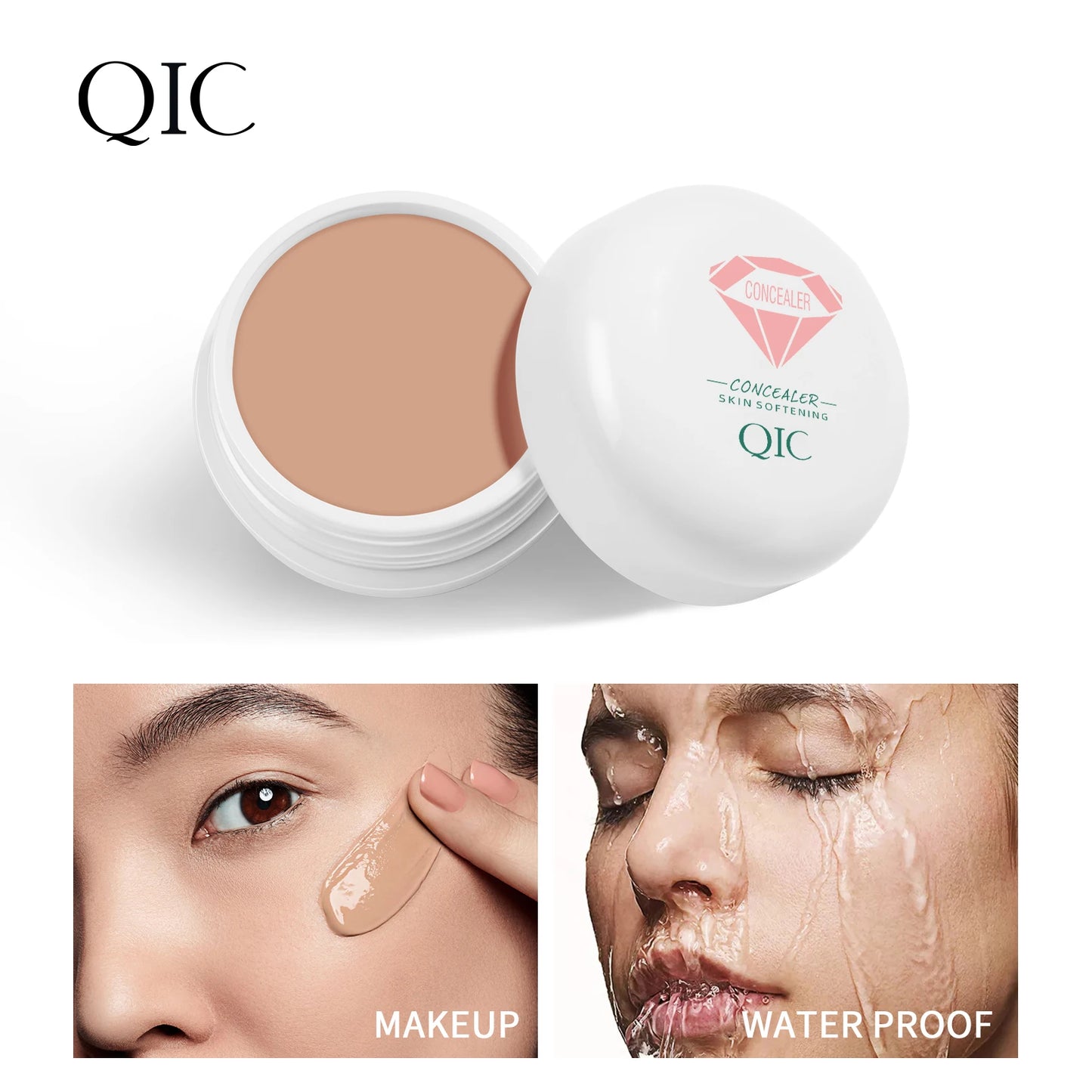 Crème correctrice QIC résistante à l'eau - Couverture totale, longue tenue