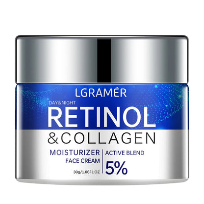 Crème Visage au Rétinol Anti-Âge LGRAMER – Raffermissante, Anti-Rides & Hydratante