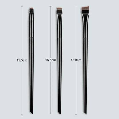 Set 3 Pinceaux Yeux Professionnels – Eyeliner, Sourcils & Ombre à Paupières