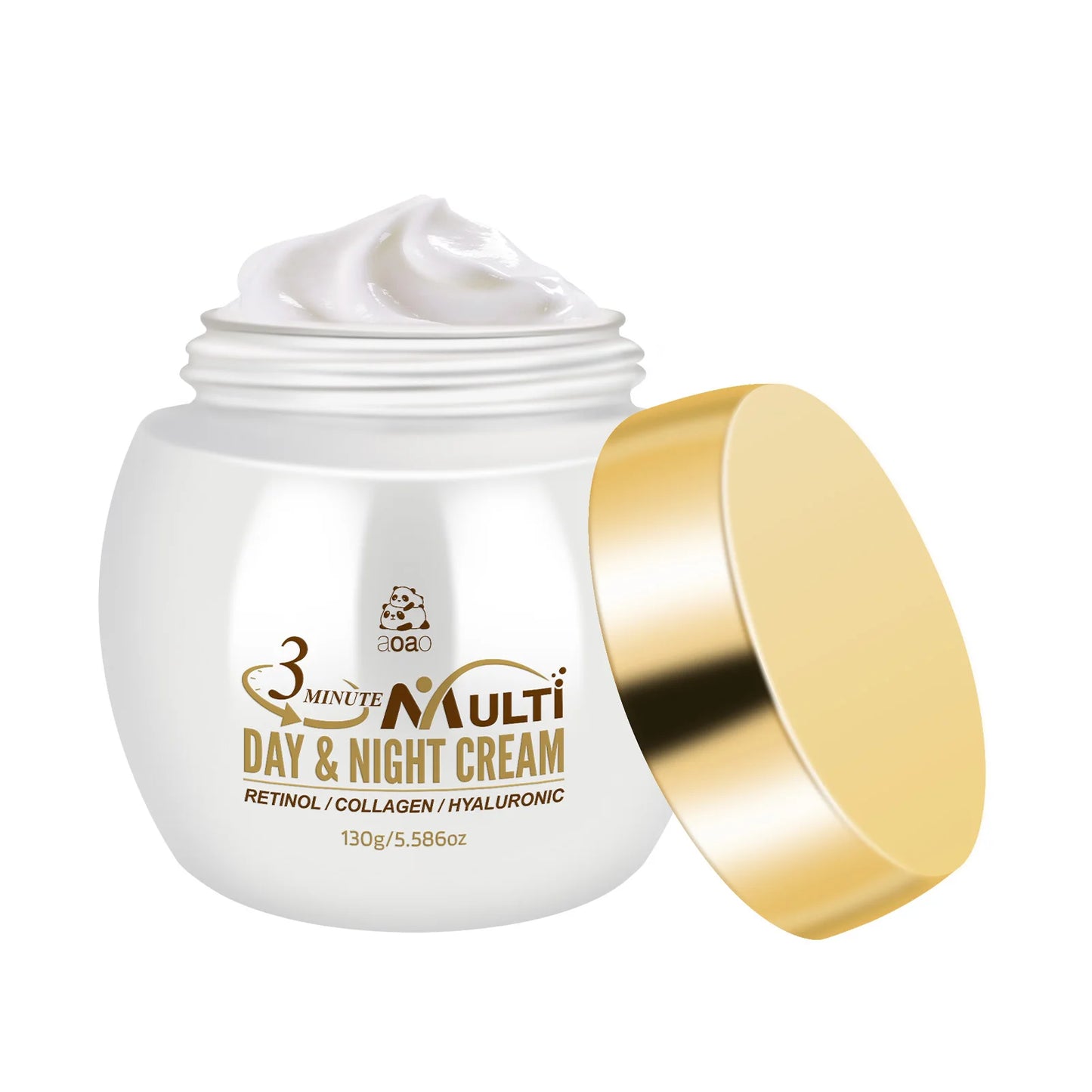 Crème Hydratante 3 Minutes au Rétinol, Collagène & Acide Hyaluronique – Fermeté & Éclat, Homme & Femme