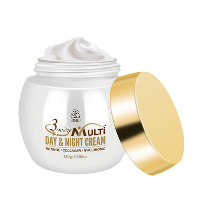 Crème Hydratante 3 Minutes au Rétinol, Collagène & Acide Hyaluronique – Fermeté & Éclat, Homme & Femme