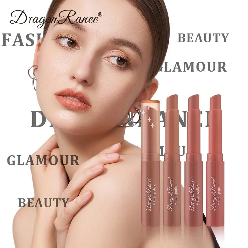 Rouge à Lèvres Mat Nude Pink – 12 Teintes, Longue Tenue & Waterproof