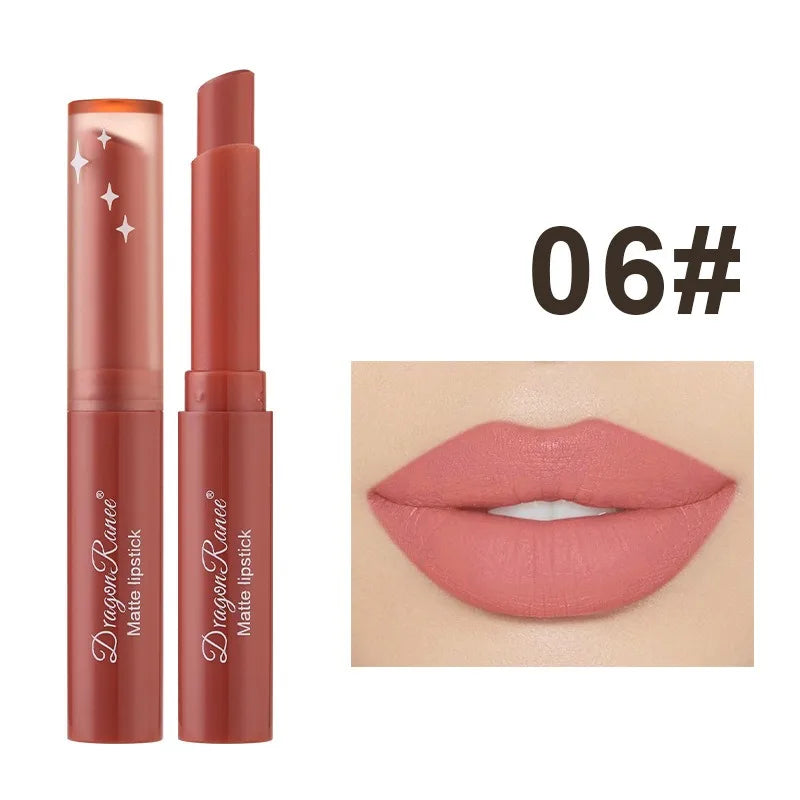Rouge à Lèvres Mat Nude Pink – 12 Teintes, Longue Tenue & Waterproof