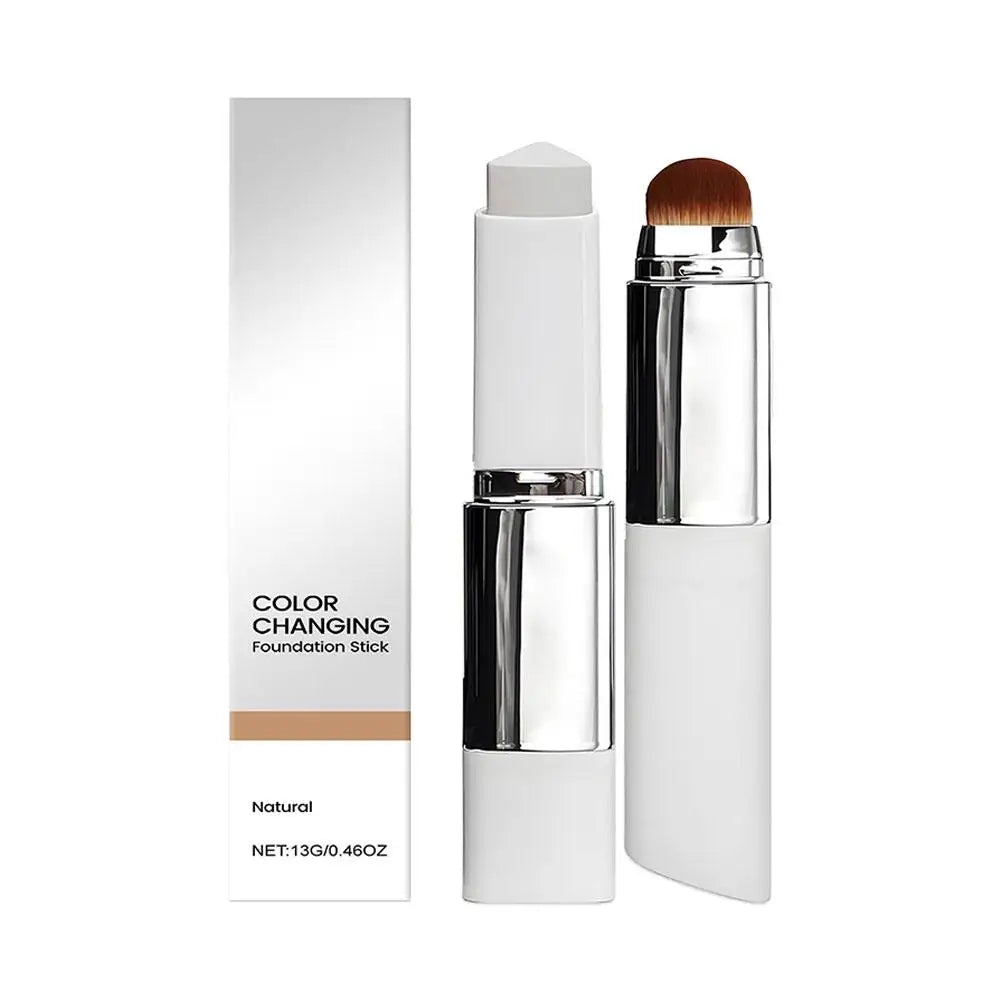 Stick Fond de Teint 2-en-1 Changeant de Couleur – Léger, Hydratant & Lumineux, Tous Types de Peau