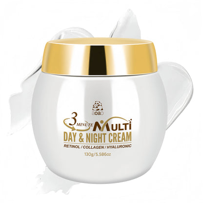 Crème Hydratante 3 Minutes au Rétinol, Collagène & Acide Hyaluronique – Fermeté & Éclat, Homme & Femme