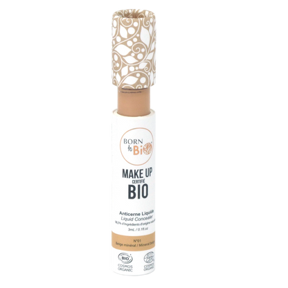 Anticernes Liquide Certifié Bio – Fini Satiné, 3 Teintes