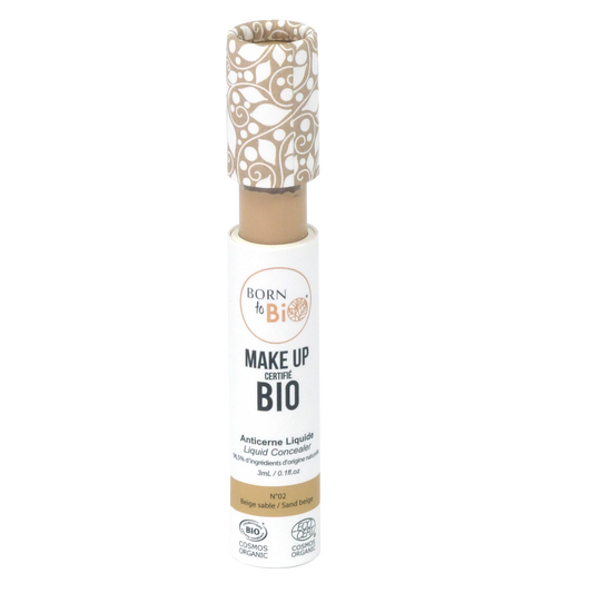 Anticernes Liquide Certifié Bio – Fini Satiné, 3 Teintes