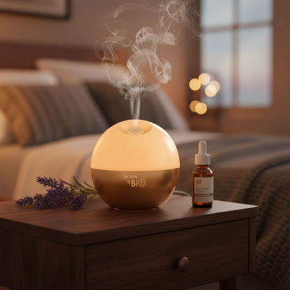 Diffuseur rond doré – ambiance chambre