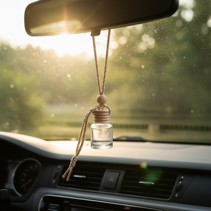 Flacon diffuseur voiture – mise en scène