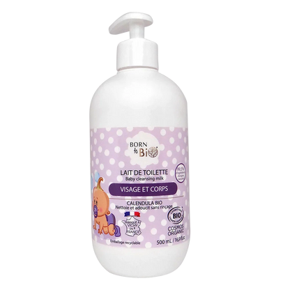 Lait de Toilette Bébé Certifié Bio – Nettoyant Doux Corps, Visage & Siège